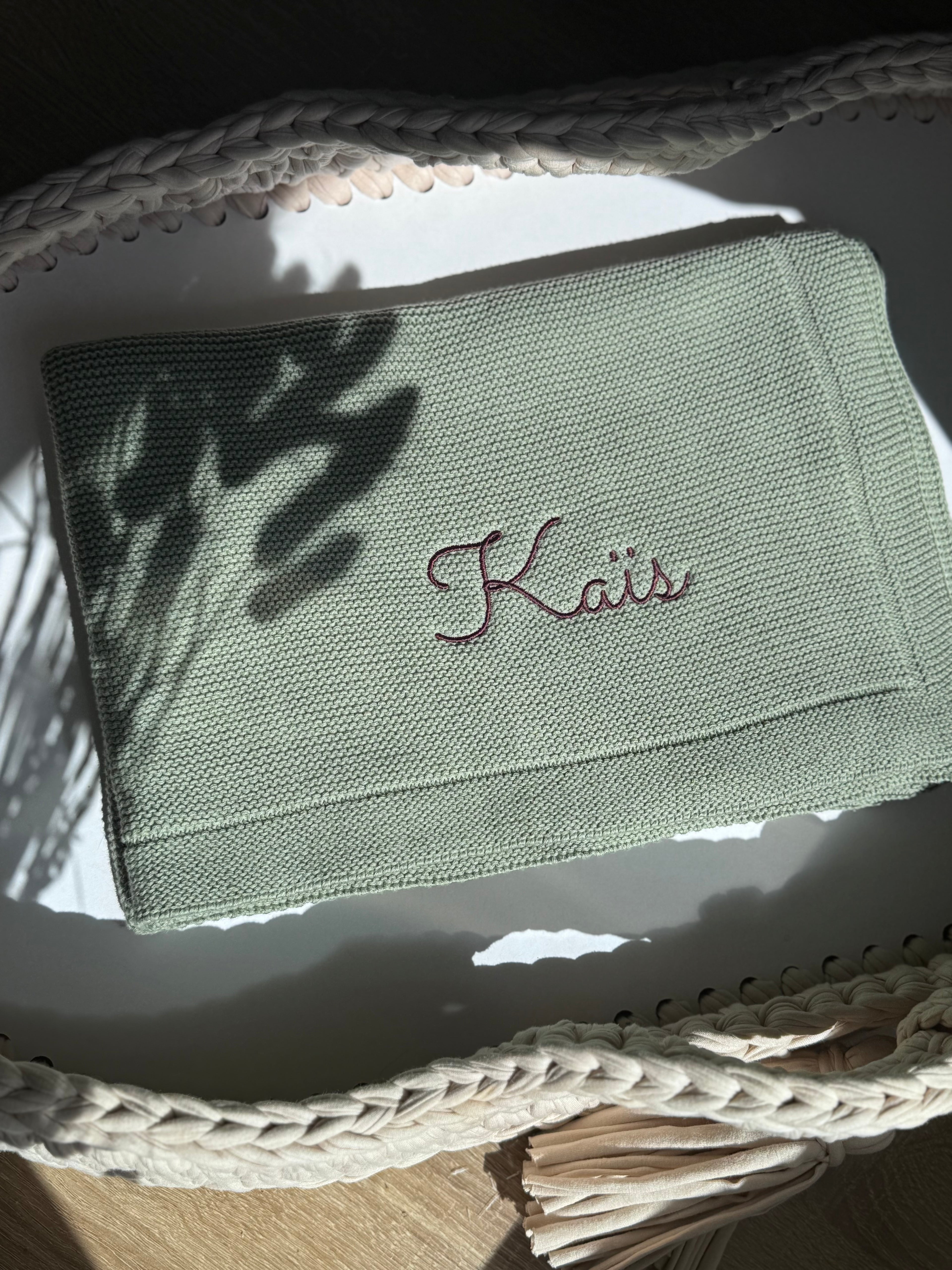 Couverture enfant en tricot