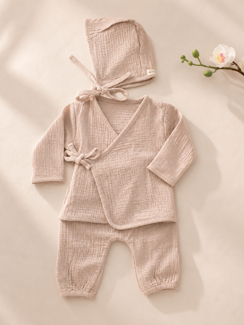 Ensemble Kimono en gaz de coton - À personnaliser