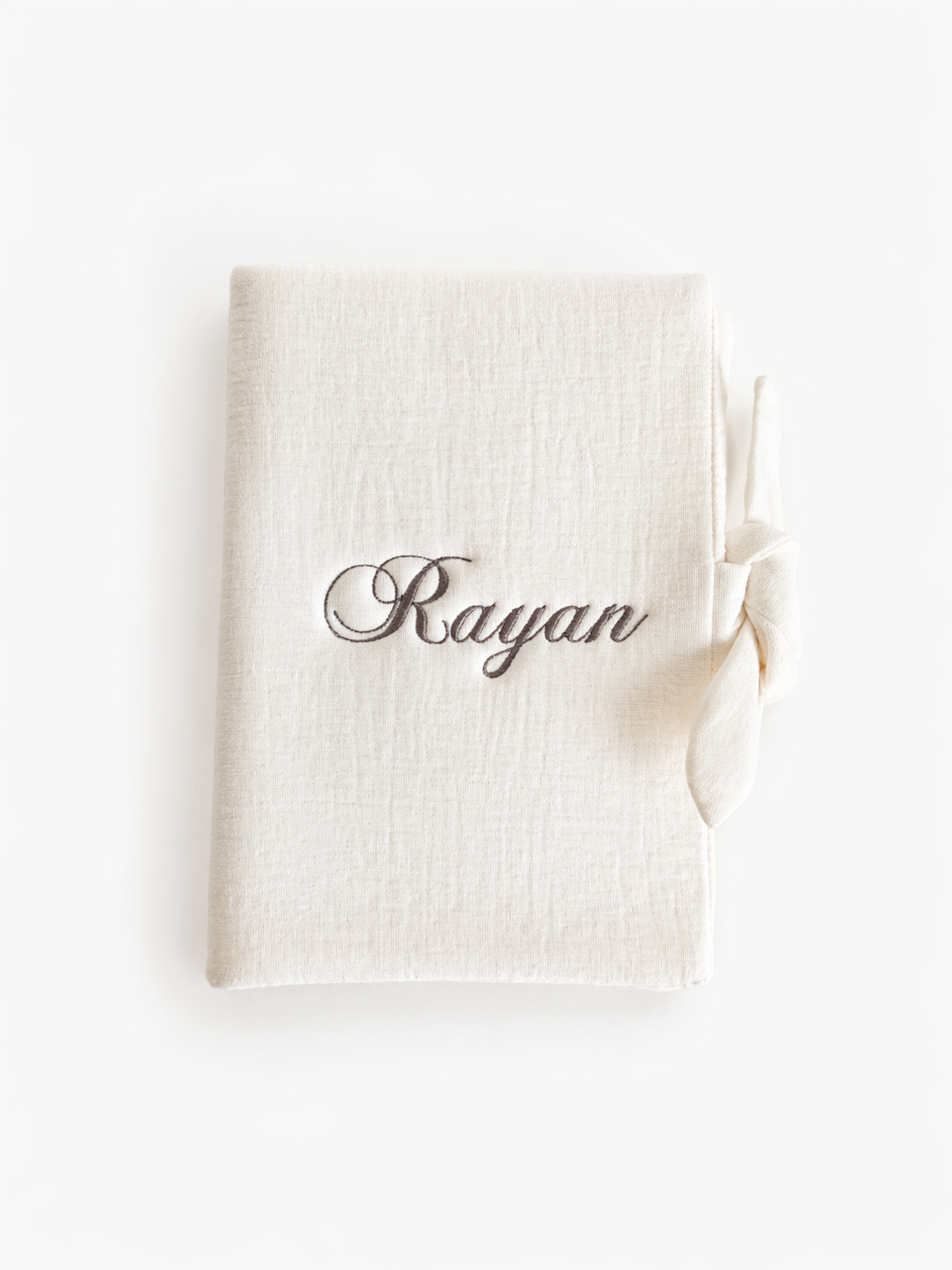 Protège carnet de santé rembourré en gaze de coton — À personnaliser