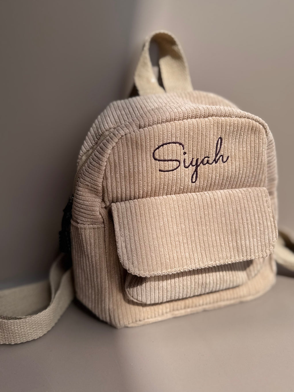Sac à dos en velours — Édition MINI — À personnaliser