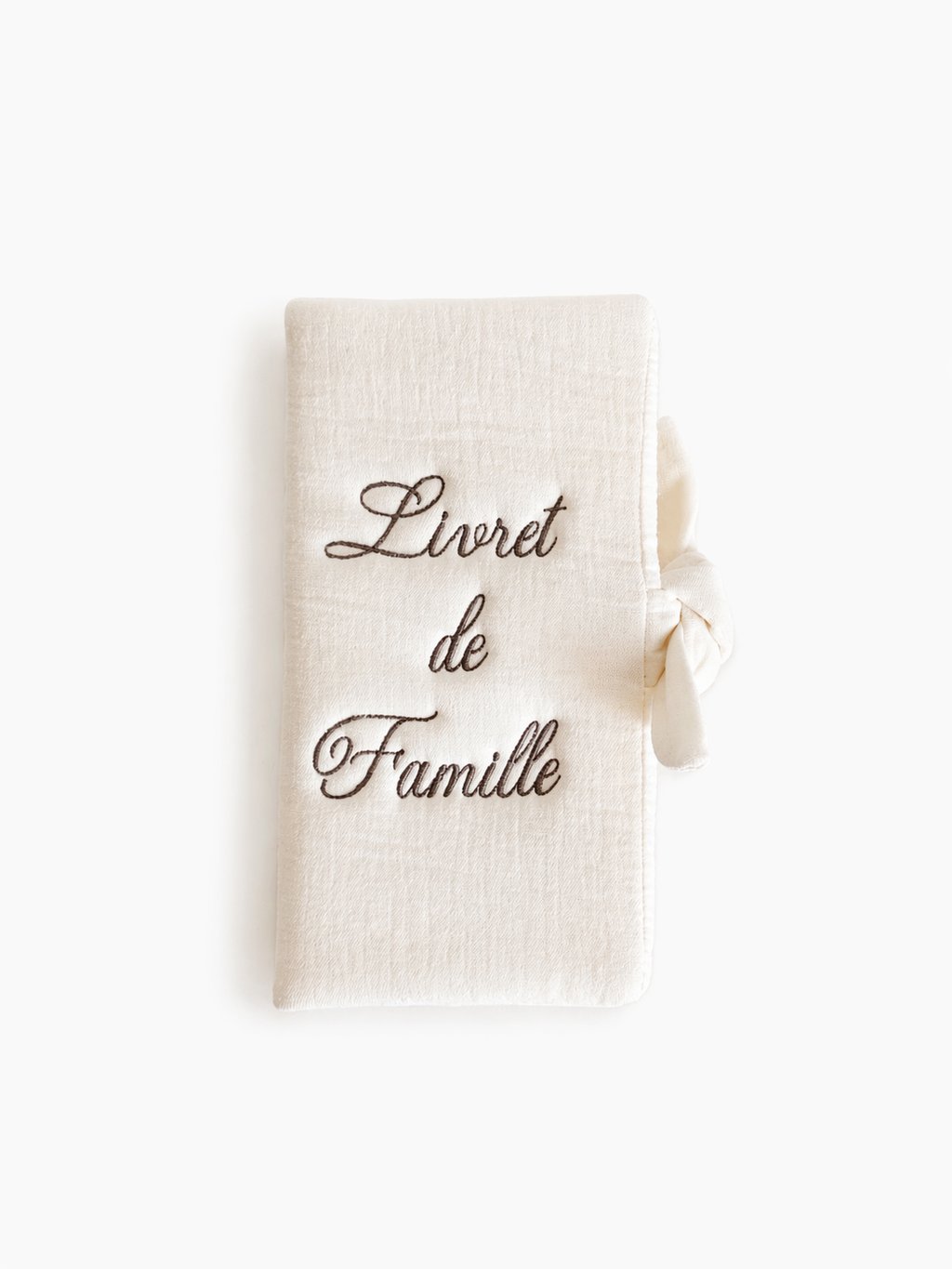Protège livret de famille rembourré en gaze de coton