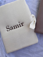 Protège carnet de santé rembourré en gaze de coton — À personnaliser