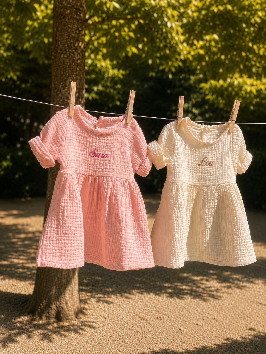 Robe légère en gaze de coton - À personnaliser