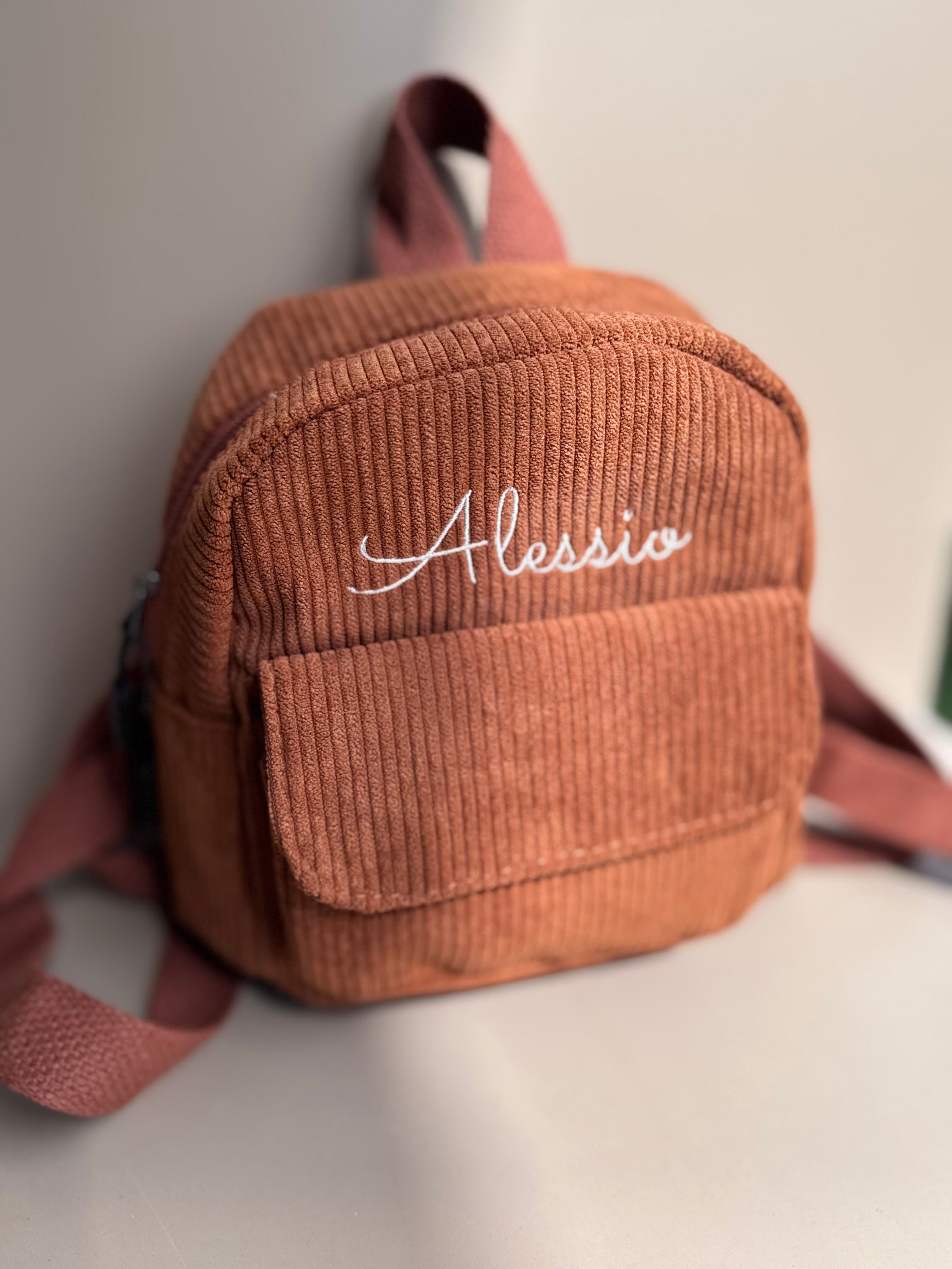 Sac à dos en velours — Édition MINI — À personnaliser