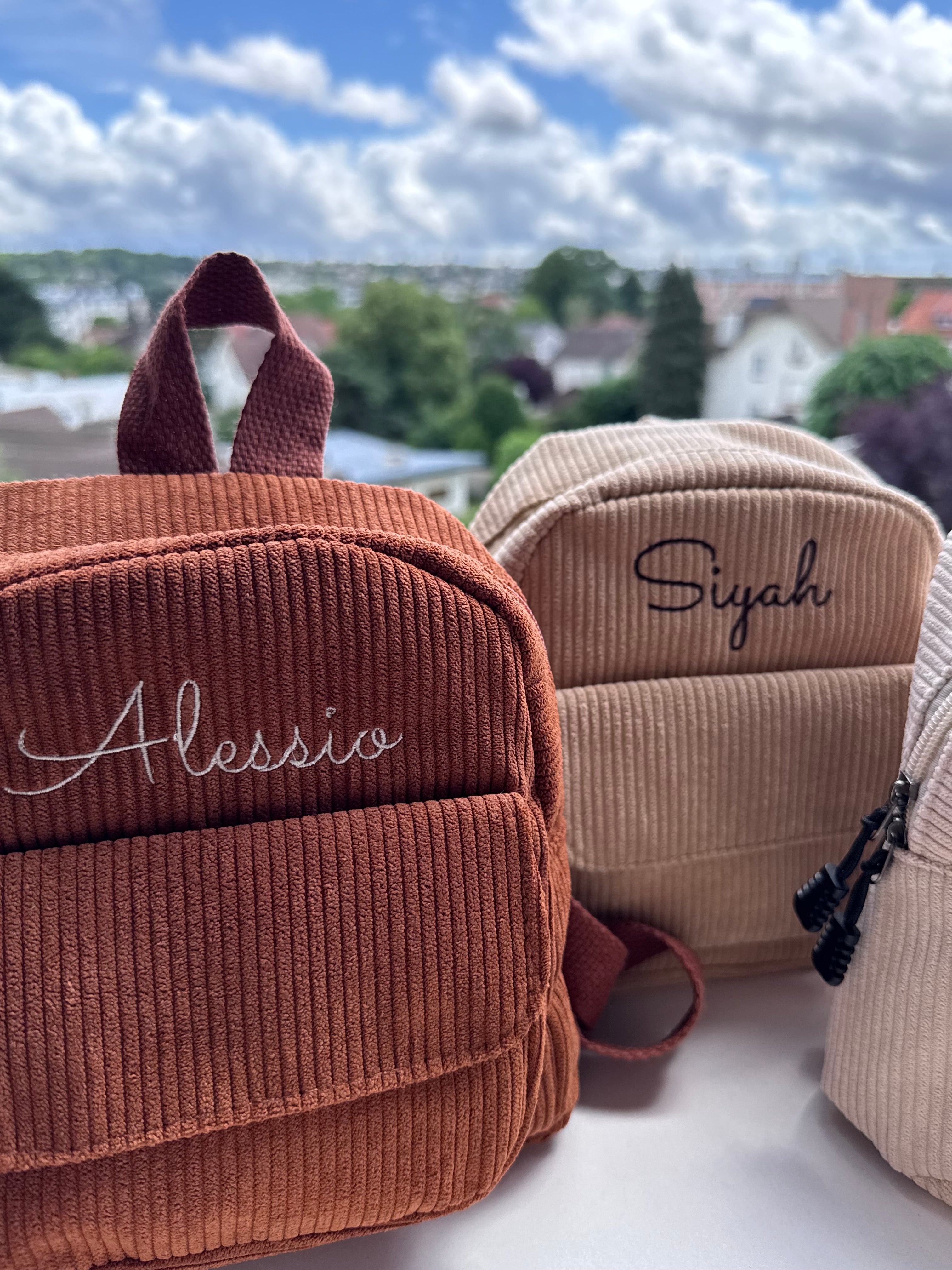 Sac à dos en velours — Édition MINI — À personnaliser