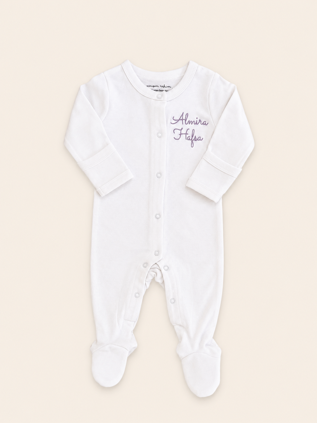 Pyjama bébé en interlock de coton à personnaliser
