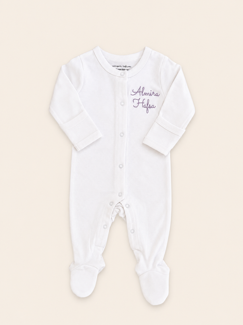 Pyjama bébé en interlock de coton à personnaliser