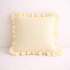 Coussin à volants 100% coton - À personnaliser