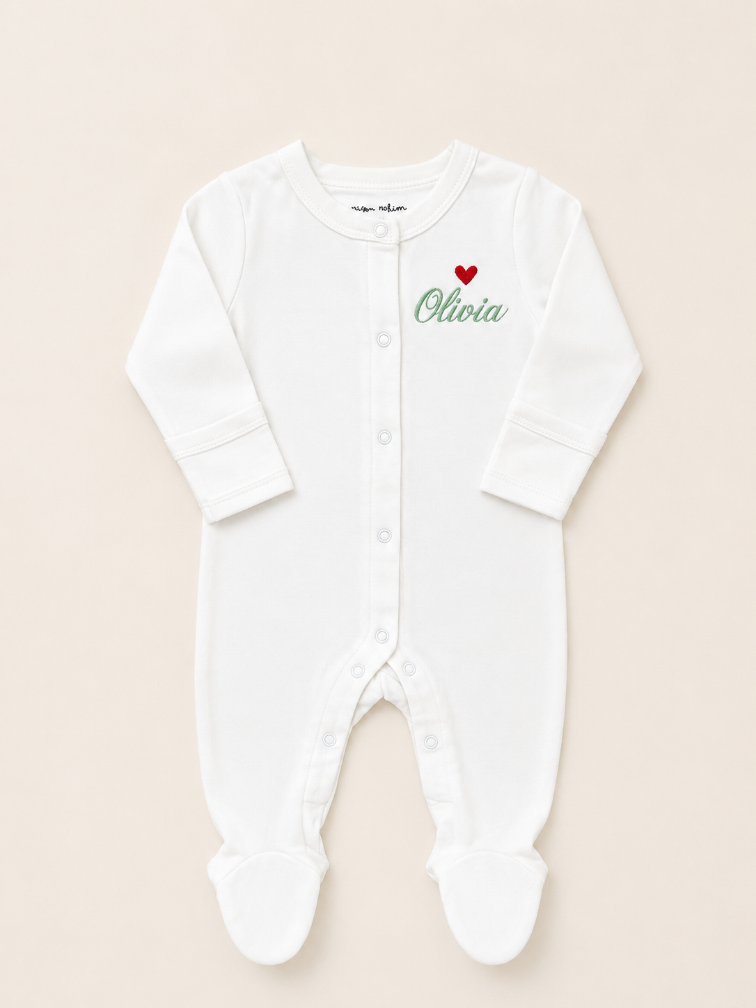 Pyjama bébé en interlock de coton à personnaliser