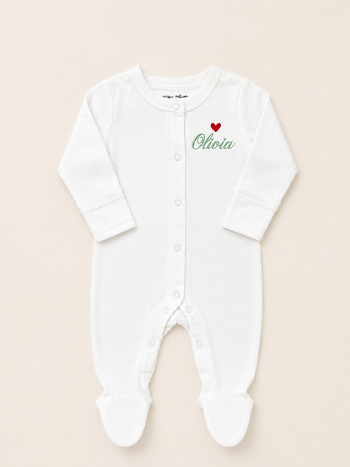 Pyjama bébé en interlock de coton à personnaliser