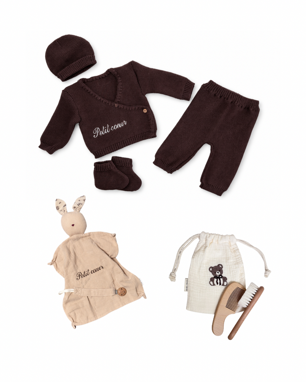 Coffret naissance « Petit Cœur » — Marron