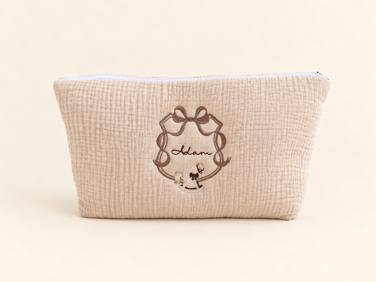 Trousse de toilette grand format — Gaze de coton