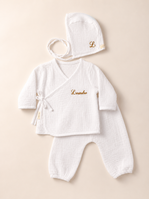 Ensemble Kimono en gaz de coton