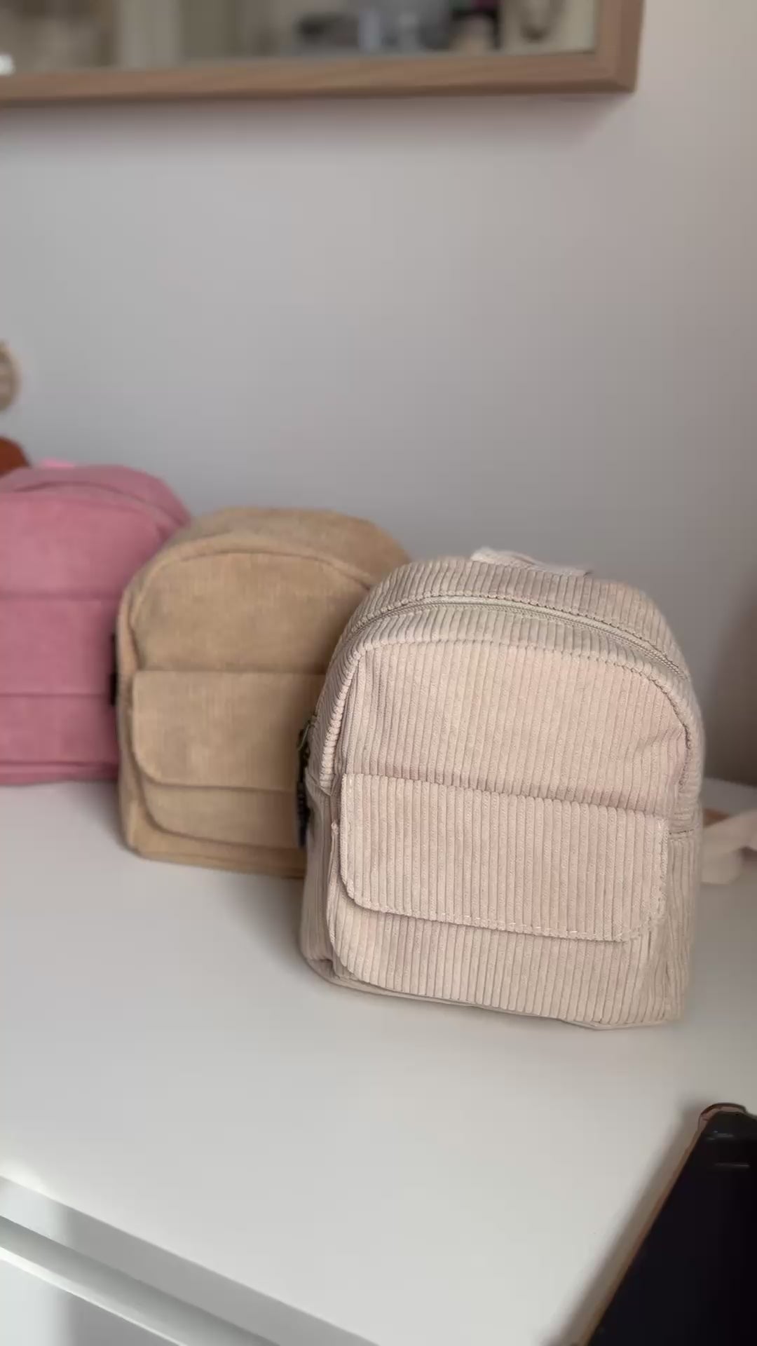 Sac à dos enfant en velours côtelé - Petit format